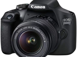 Canon EOS 2000D Rebel T7 DSLR (New) 18-55 Lens, Wifi, Filter, Bag, Card and Many More (International Model)